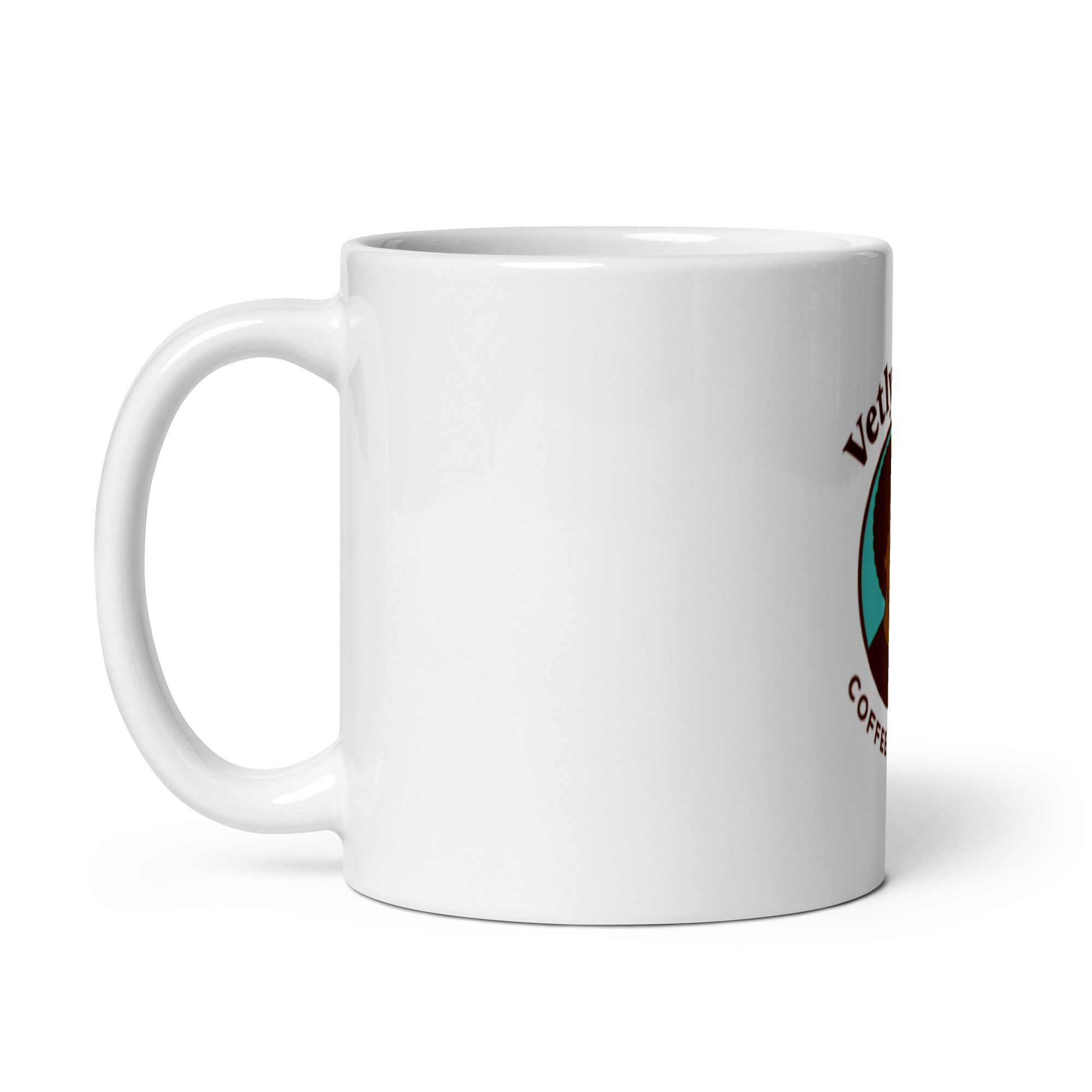 White glossy mug