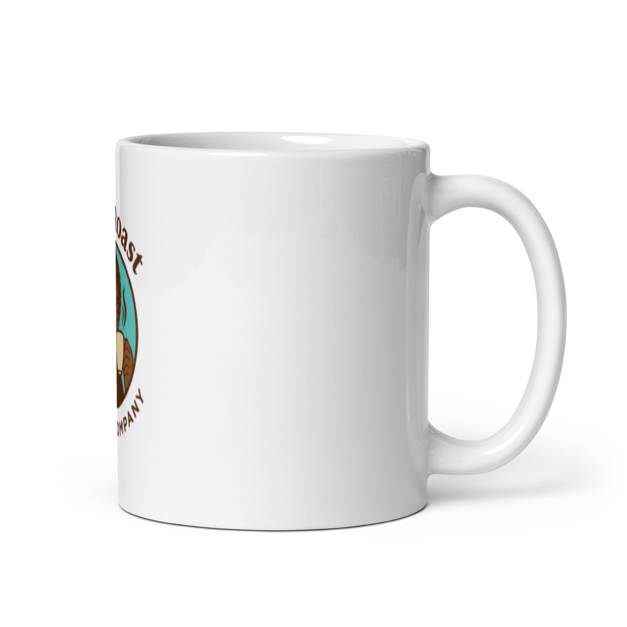 White glossy mug