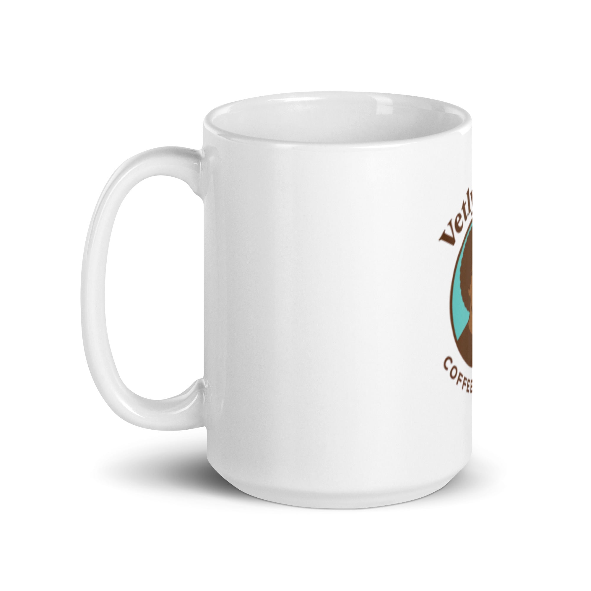 White glossy mug