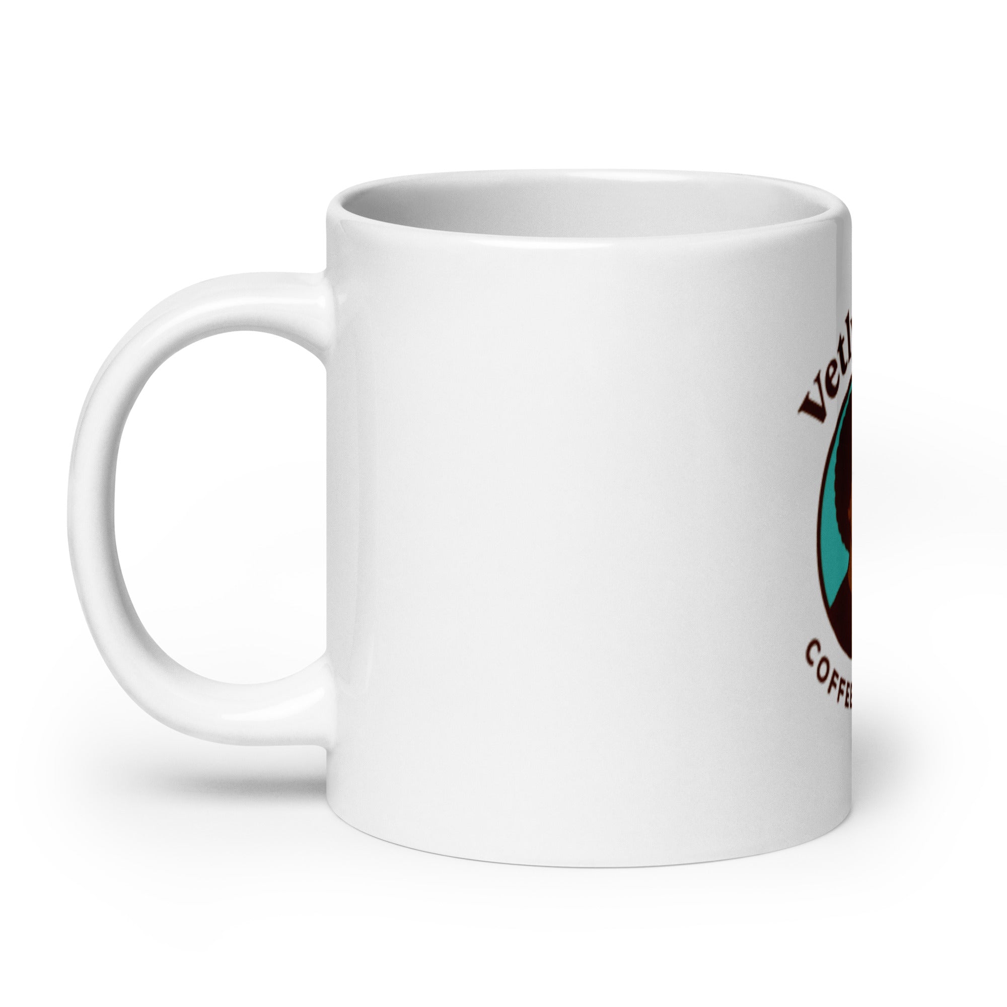 White glossy mug