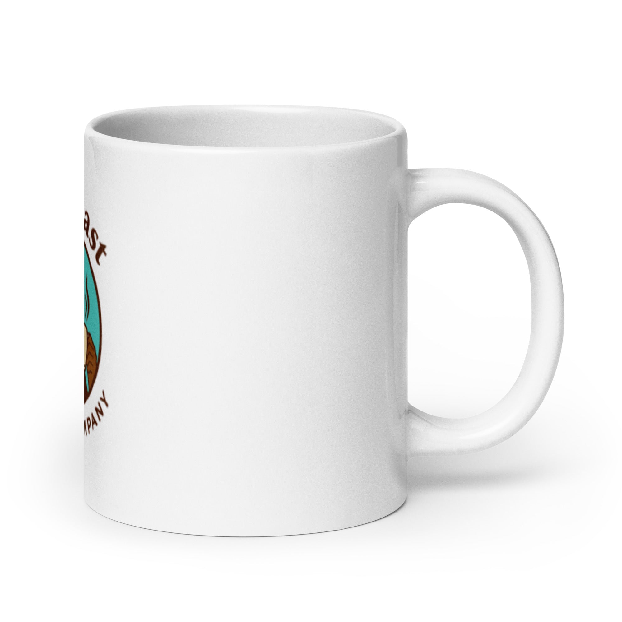 White glossy mug